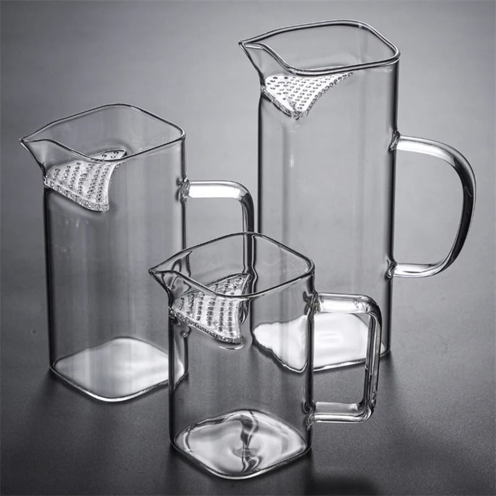 Square Mouth High Borosilicate Glass Tea Pitcher 4