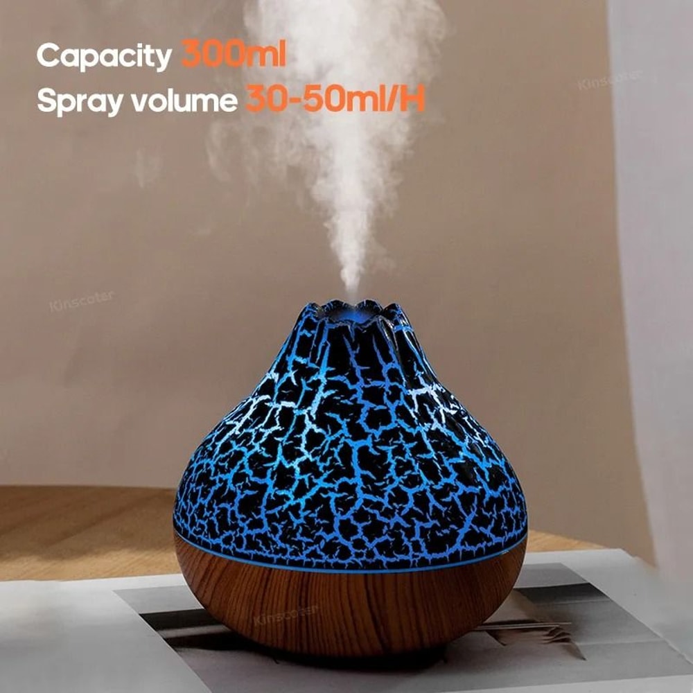 300ml Volcano Air Humidifier Desktop Mist Diffuser 5