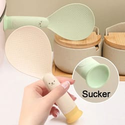 suction cup standing rice spoon & storage solution