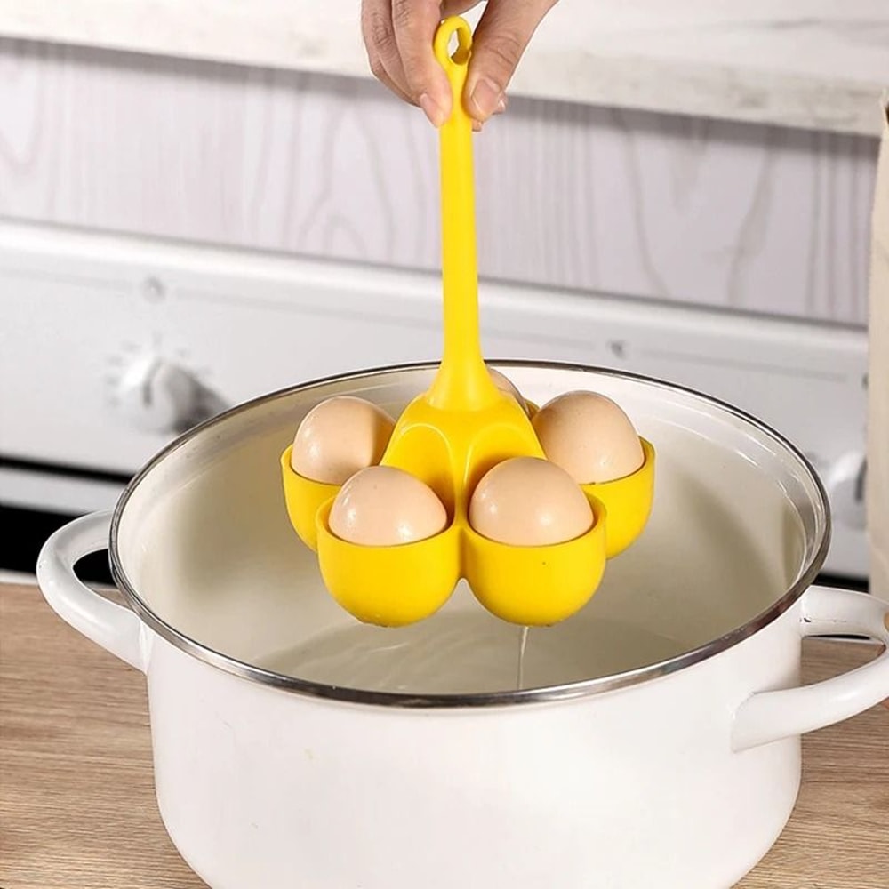 5Hole Silicone Egg Cooker Steaming Tray 0