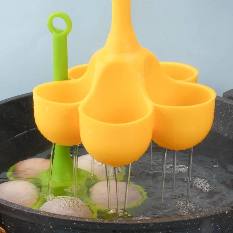 5Hole Silicone Egg Cooker Steaming Tray 1