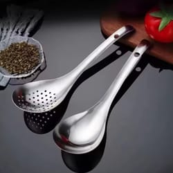 304 stainless steel precision strainer & skimmer spoon