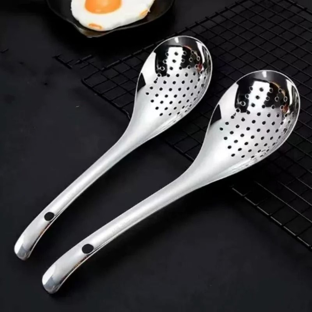 304 Stainless Steel Precision Strainer Skimmer Spoon 4