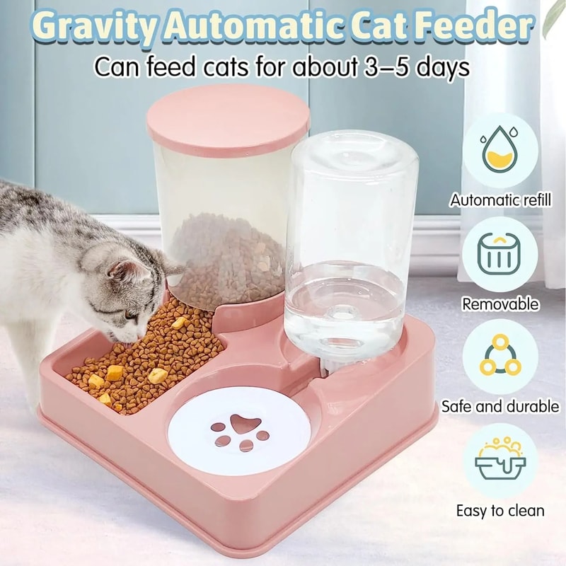 2in1 Gravity Pet Feeder Waterer Station 3