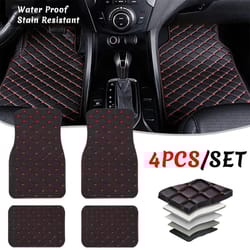 luxury all-weather universal car floor mats – 4-piece complete interior protection set