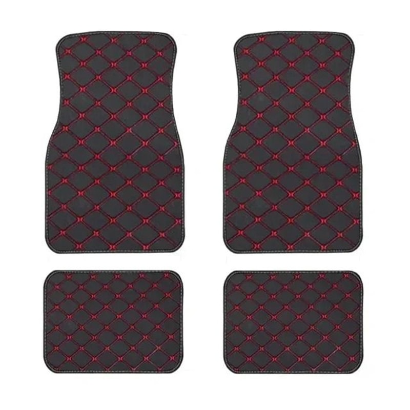 Luxury AllWeather Universal Car Floor Mats 4Piece Complete Interior Protection Set 5