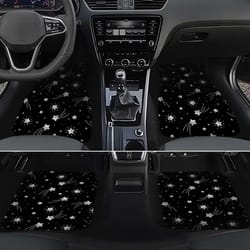universal high-traction car floor mats – 4-piece all-weather interior protection set