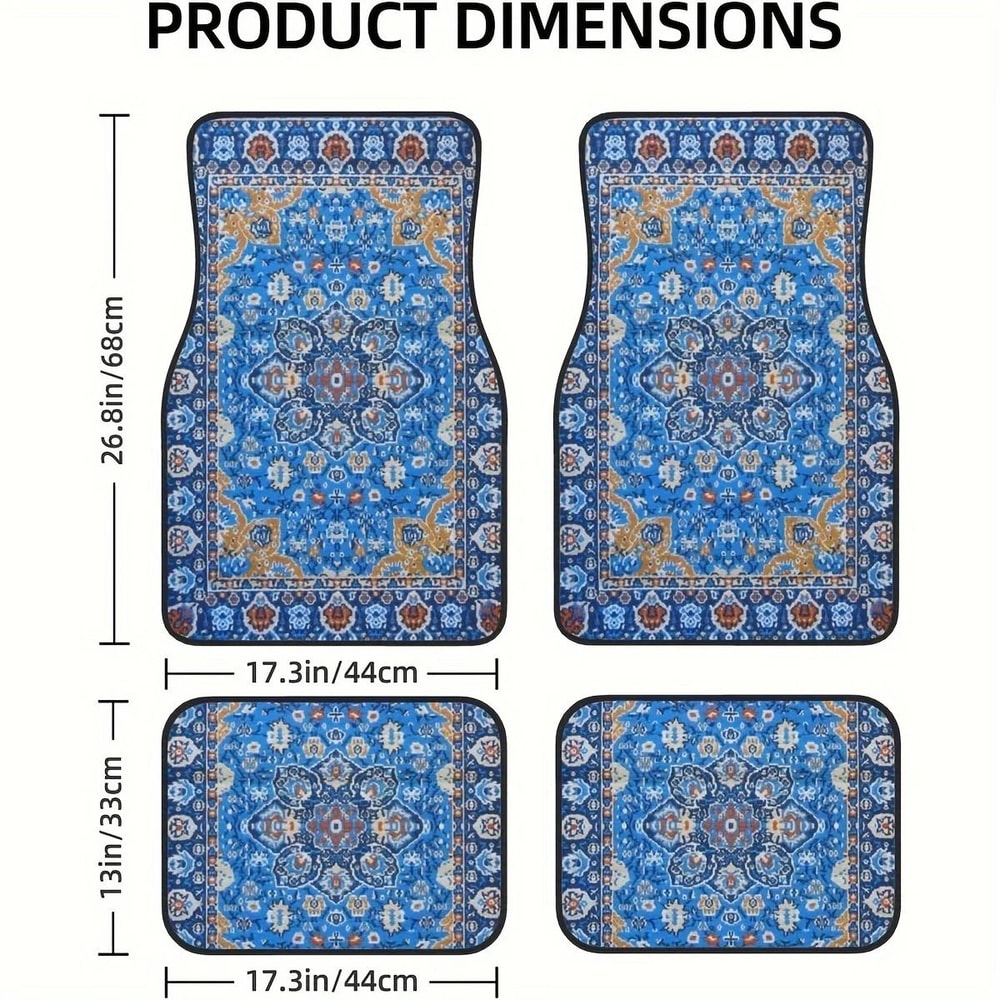 Universal Floor Shield 4Piece AntiSlip Car Mat Set 3