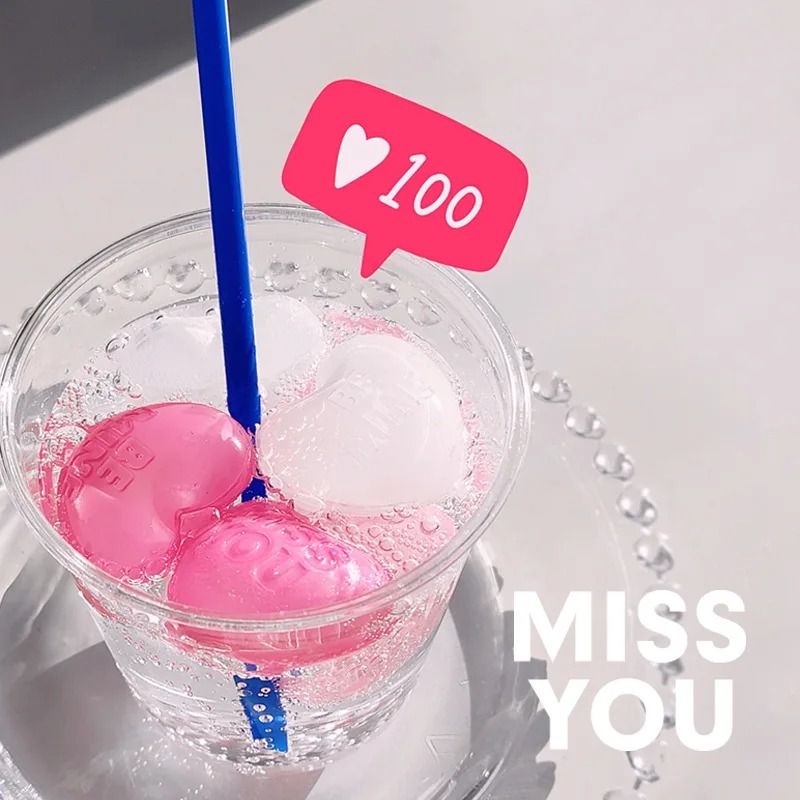 HeartShaped Reusable Chilling Stones 15Piece Decorative Drink Cooling Set 3