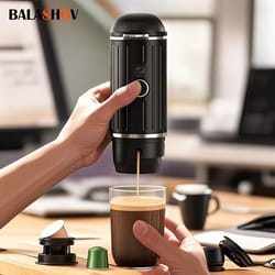 portable wireless heating espresso machine – rechargeable travel coffee maker