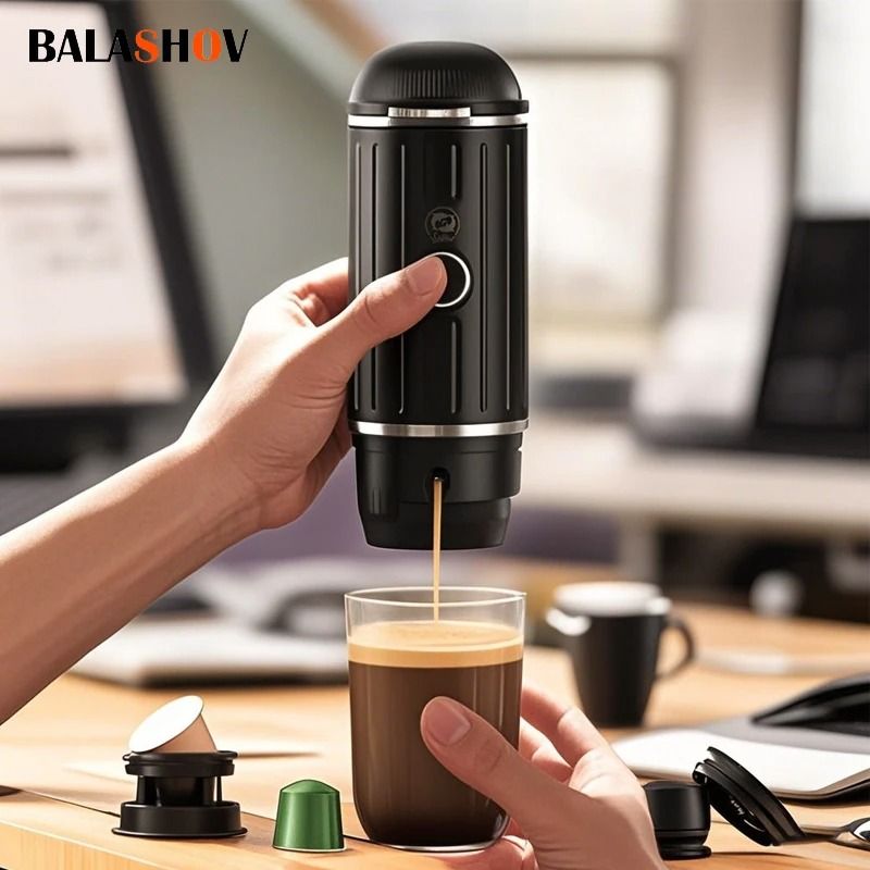 Portable Wireless Heating Espresso Machine Rechargeable Travel Coffee Maker 0