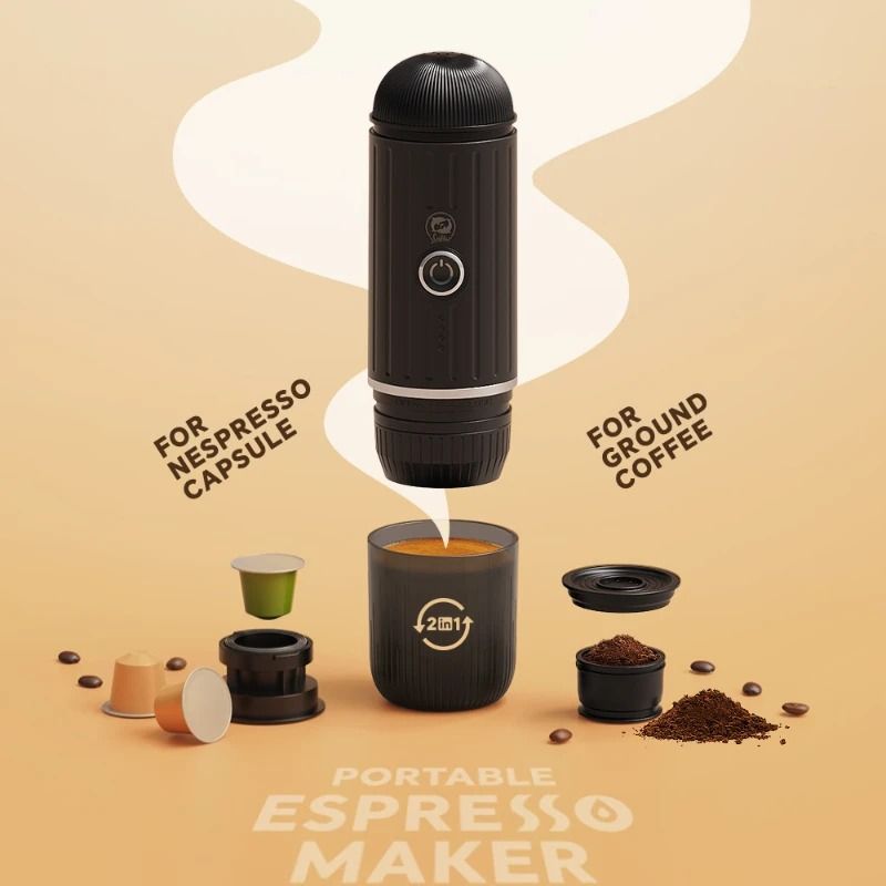 Portable Wireless Heating Espresso Machine Rechargeable Travel Coffee Maker 1