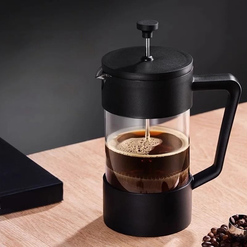 Glass French Press Coffee Maker HeatResistant Borosilicate Brew Pot 2