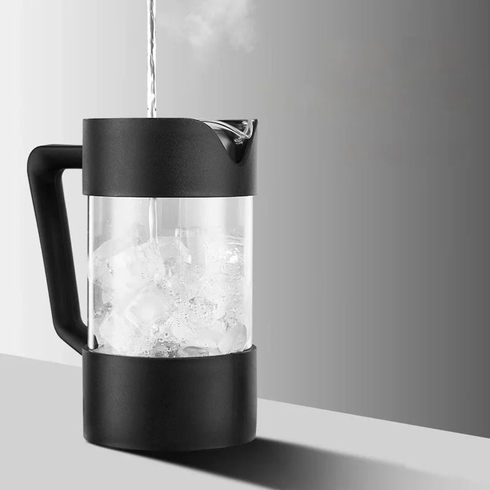 Glass French Press Coffee Maker HeatResistant Borosilicate Brew Pot 6