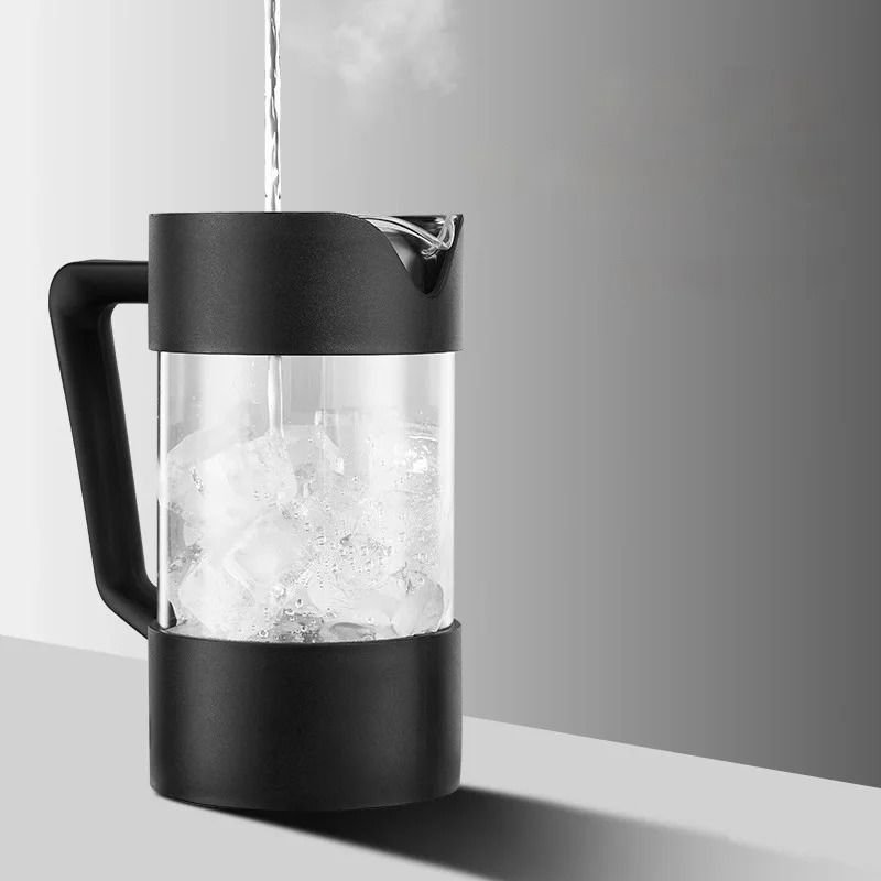Glass French Press Coffee Maker HeatResistant Borosilicate Brew Pot 6