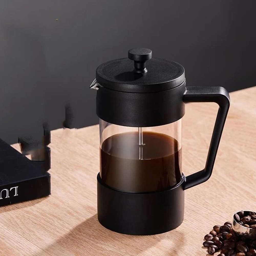 Glass French Press Coffee Maker HeatResistant Borosilicate Brew Pot 7