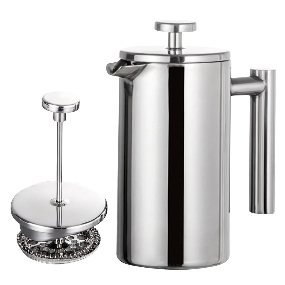 DoubleWalled Insulated French Press Premium Stainless Steel Coffee Maker 0