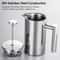 DoubleWalled Insulated French Press Premium Stainless Steel Coffee Maker 2