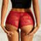 Lace Mesh Seamless Boyshorts Elegant Hollow Out Jacquard Underwear 0