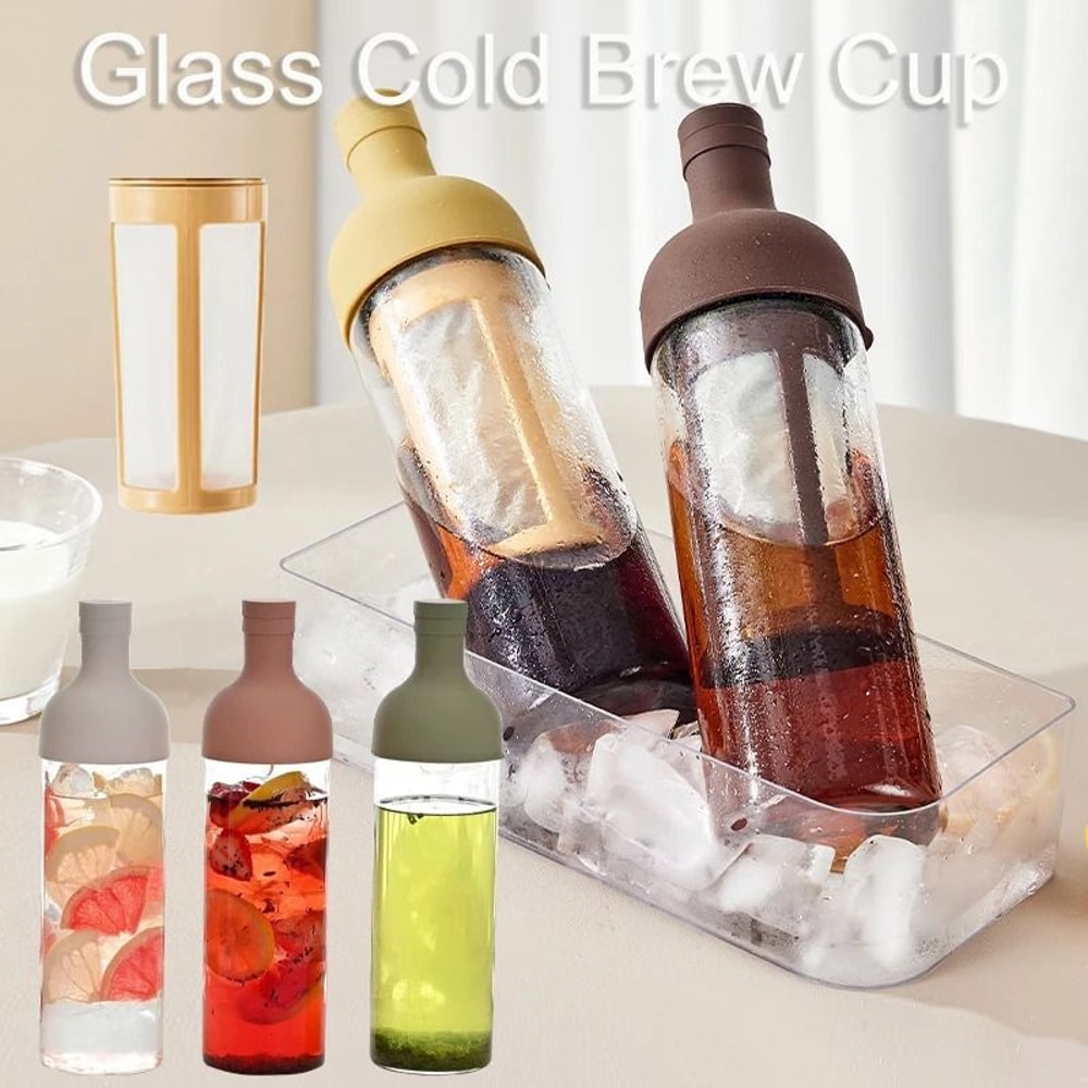 Crystal Brew Glass Cold Brewer 900ML Refrigerator Iced Coffee Tea Maker 1