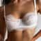 Floral Lace Erotic Lingerie 3Piece Sensual White Set 1