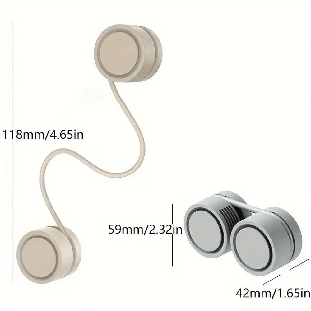 HandsFree Bladeless Neck Fan 360 Bendable Wearable Personal Fan 2