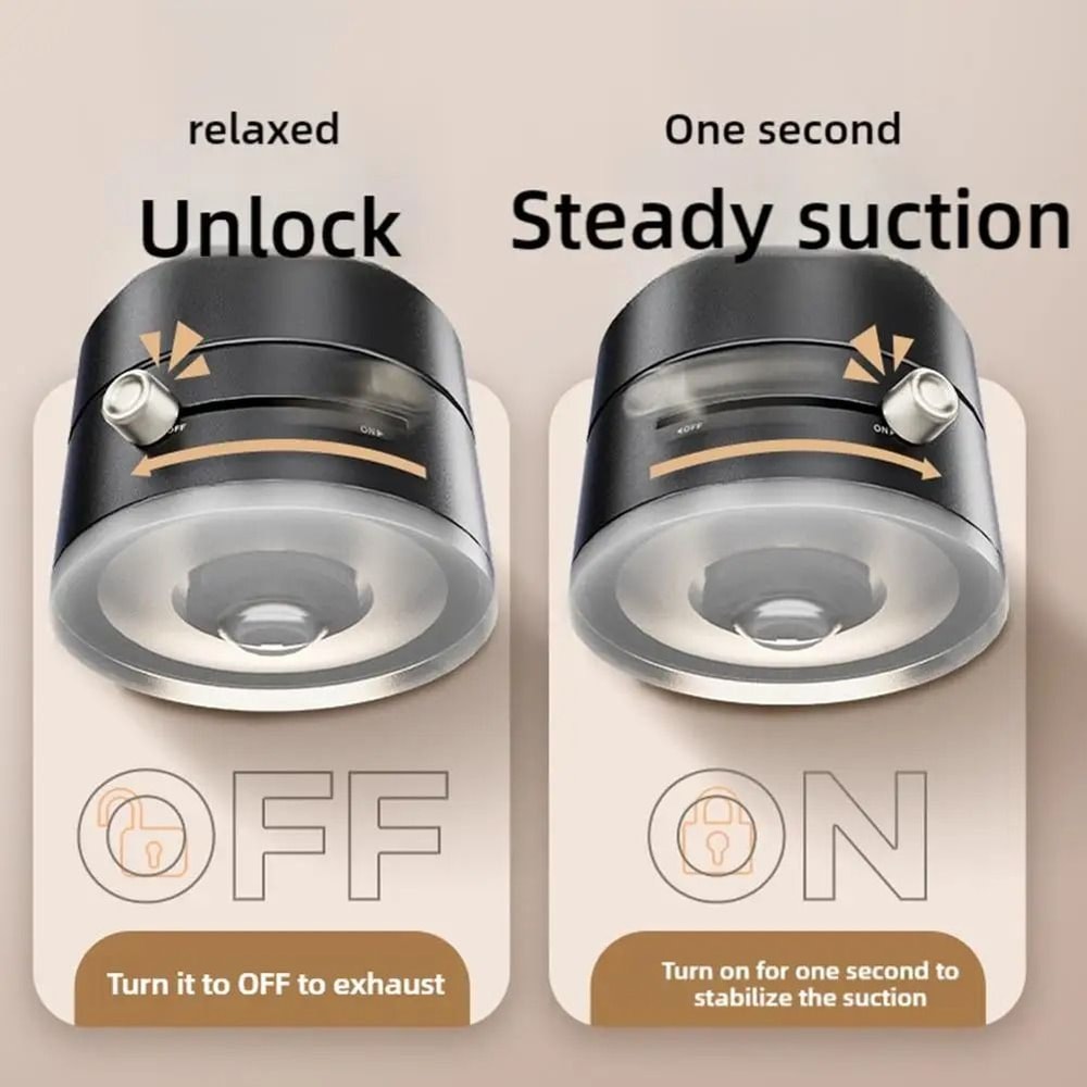 DoubleSided Magnetic Suction Phone Holder Foldable Vacuum Suction Mount 4