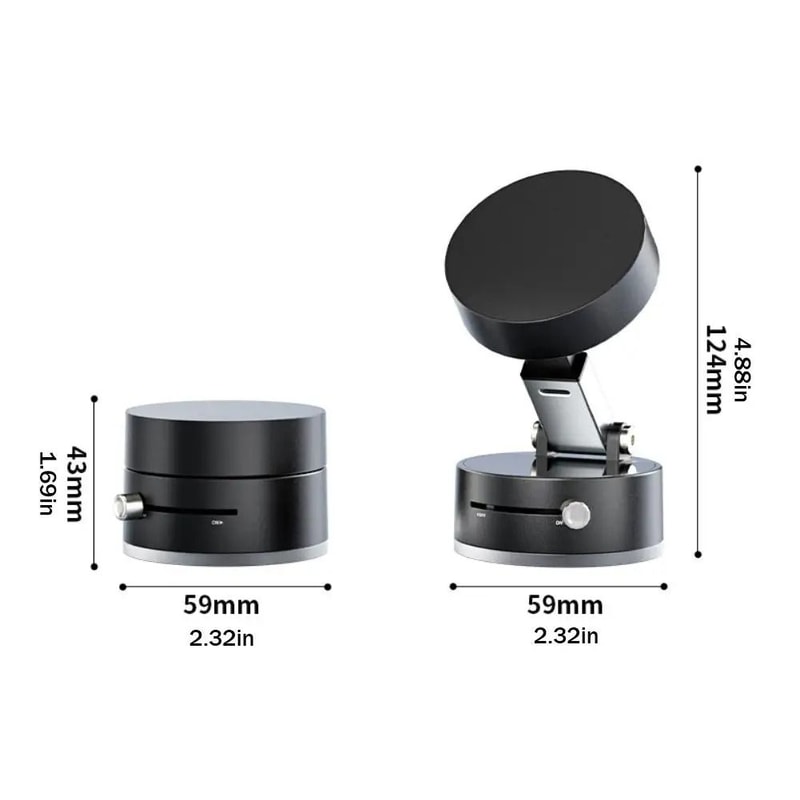 DoubleSided Magnetic Suction Phone Holder Foldable Vacuum Suction Mount 6