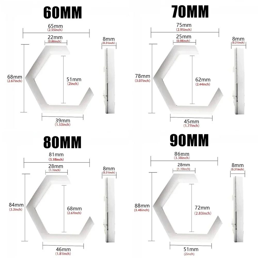 Hexagon RGB LED Angel Eyes Bluetooth AppControlled Halo Rings 5