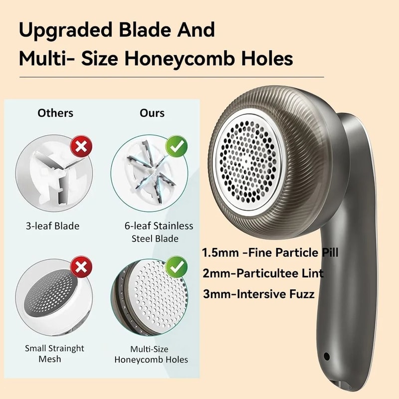 Digital Display Fabric Shaver Professional Rechargeable Lint Pill Remover 1
