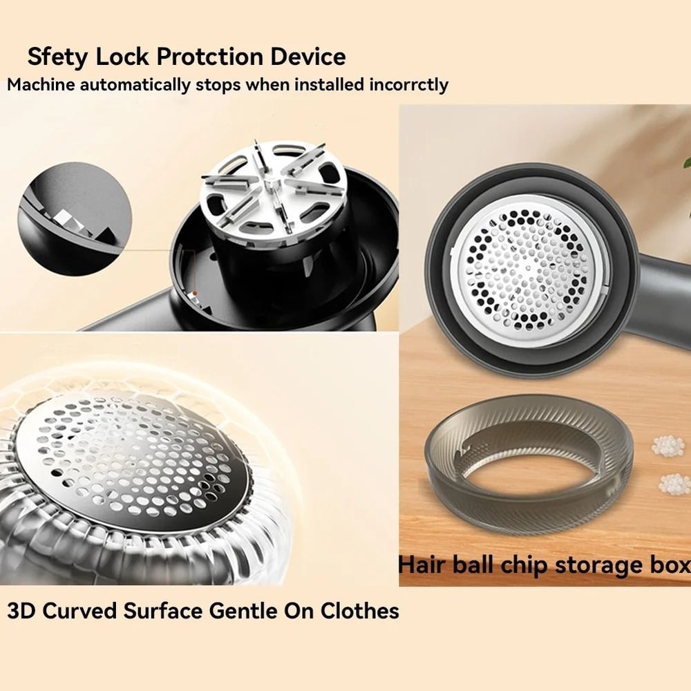 Digital Display Fabric Shaver Professional Rechargeable Lint Pill Remover 4