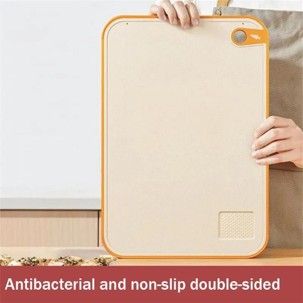 EcoFriendly Wheat Straw Cutting Board DoubleSided Antibacterial Prep Surface 1