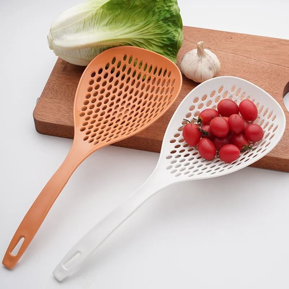 Jumbo Kitchen Strainer Scoop LongHandled Noodle Dumpling Drainer 3
