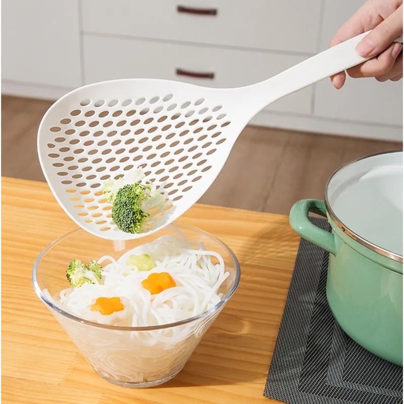 Jumbo Kitchen Strainer Scoop LongHandled Noodle Dumpling Drainer 5