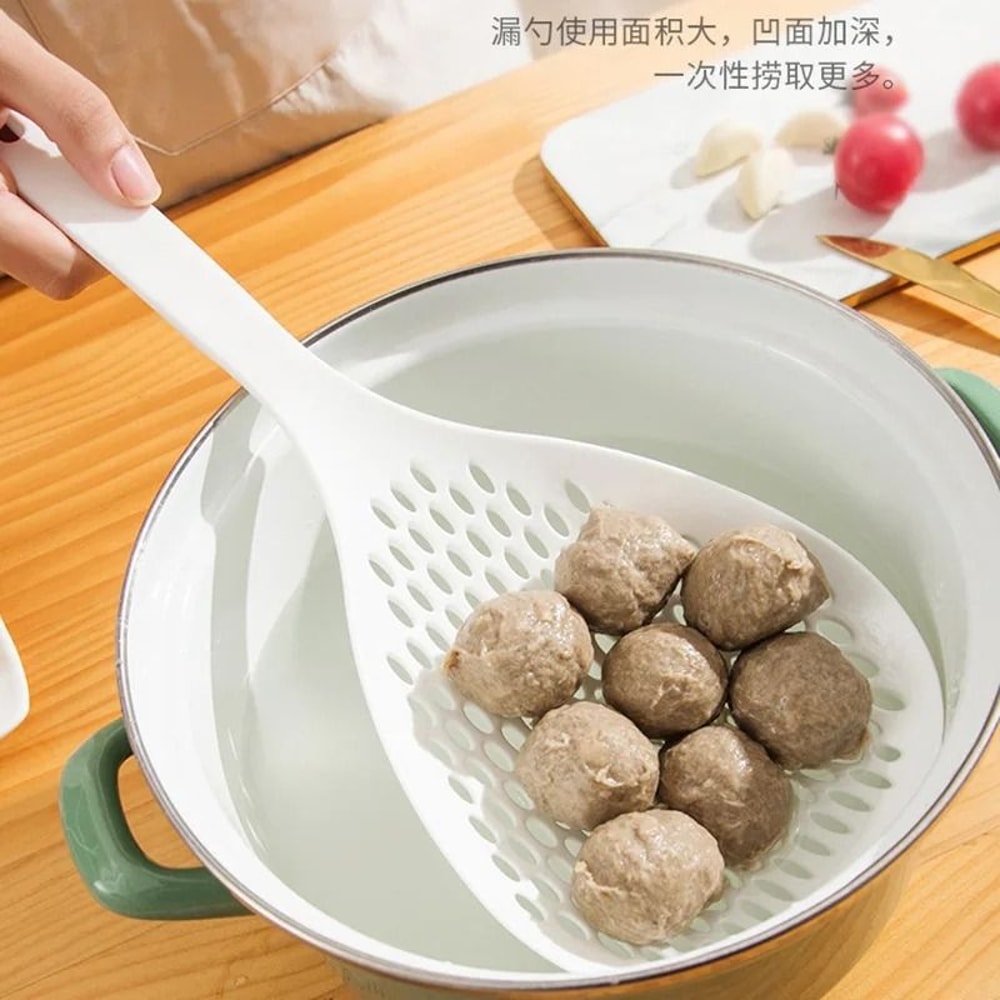 Jumbo Kitchen Strainer Scoop LongHandled Noodle Dumpling Drainer 6