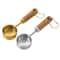 GoldPlated Professional Measuring Set Precision Baking Tools With Walnut Handles 4