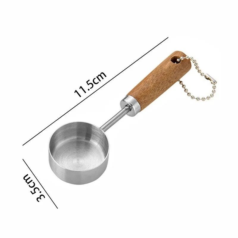 GoldPlated Professional Measuring Set Precision Baking Tools With Walnut Handles 5