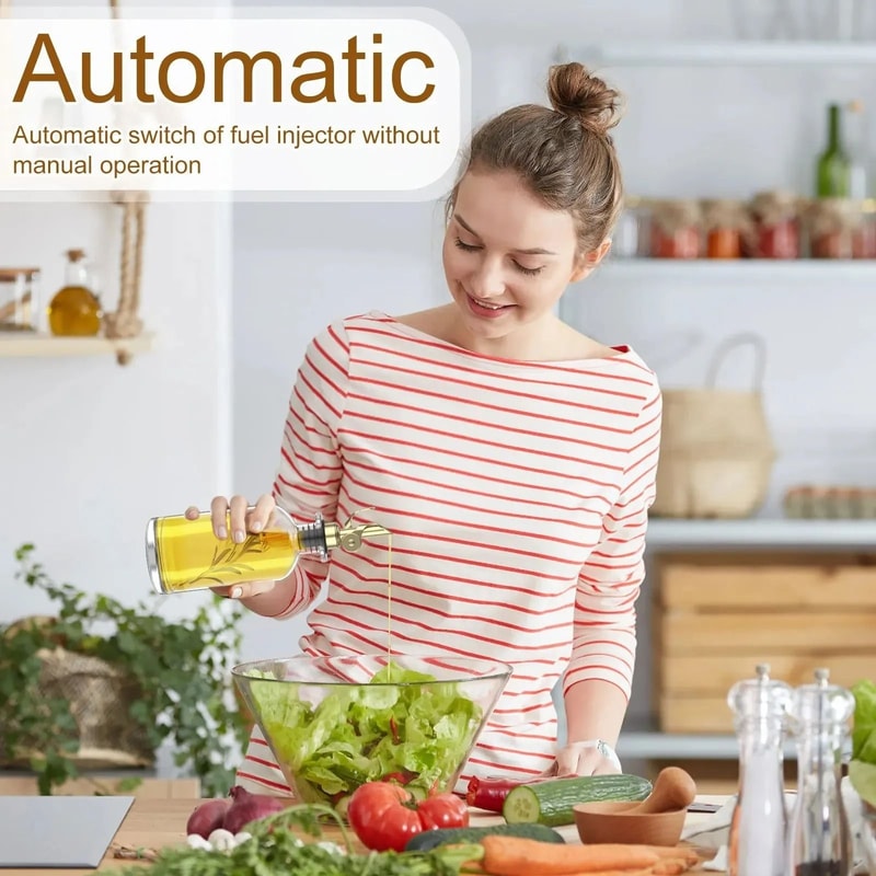 Glass Olive Oil Dispenser Precision Pouring Kitchen Seasoning Bottle 2