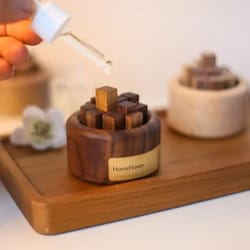 zen wood essential oil diffuser – handcrafted beech & walnut fragrance expander