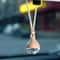 AuraDrive Refillable Car Pendant 6ml Glass Wood Essential Oil Diffuser 6