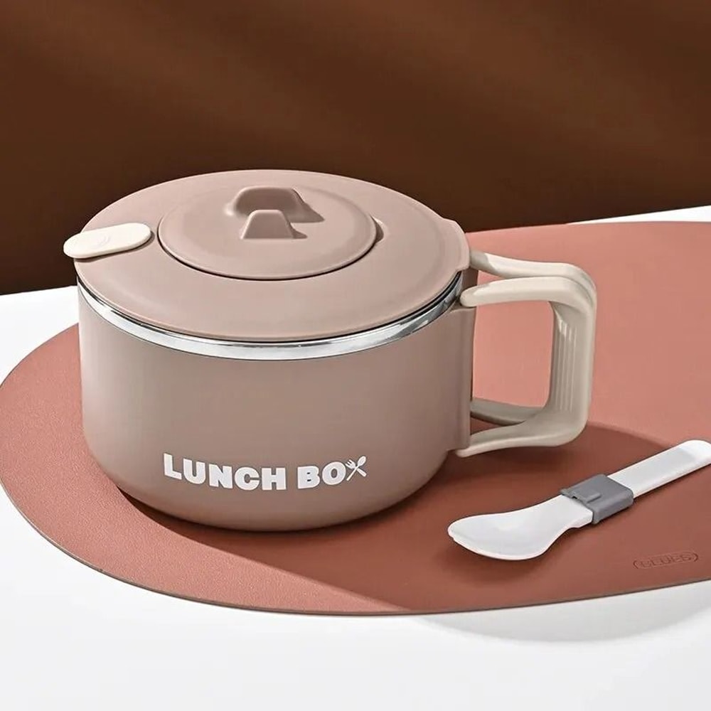 304 Stainless Steel Ramen Bowl Large Capacity Lunch Box With Lid 7