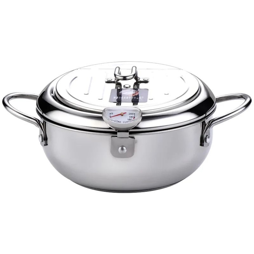 JapaneseStyle Precision Deep Frying Pot 304 Stainless Steel Tempura Fryer 5
