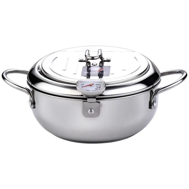 JapaneseStyle Precision Deep Frying Pot 304 Stainless Steel Tempura Fryer 5