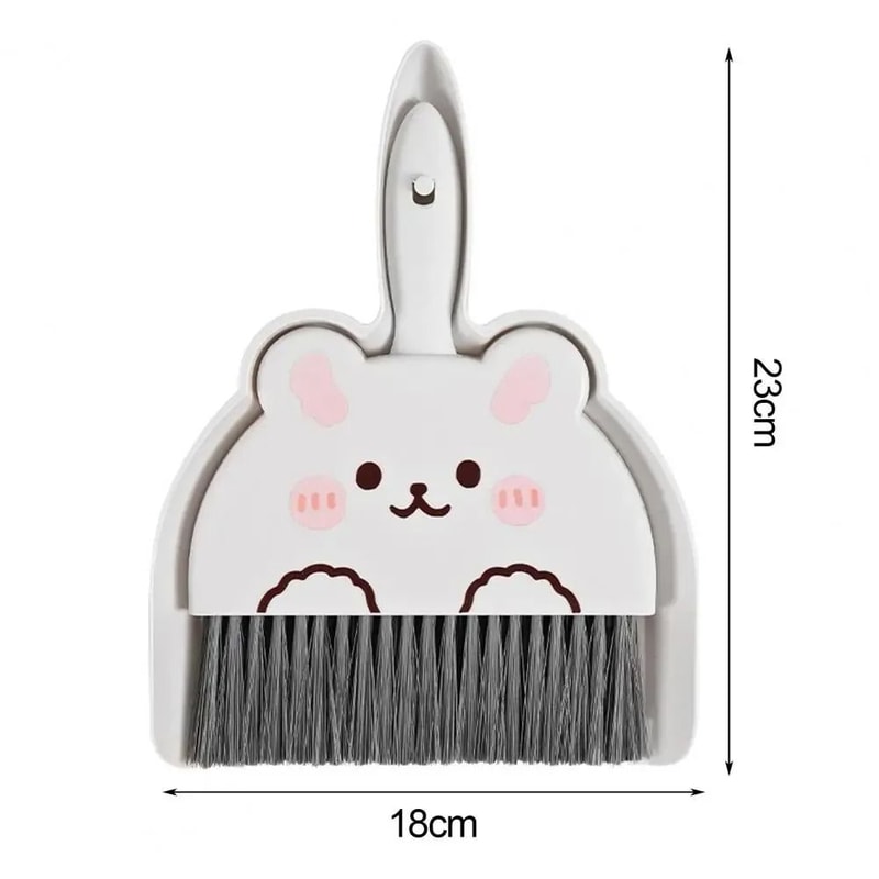 Cartoon Mini Broom Dustpan Set Desktop Keyboard Cleaning Duo 5