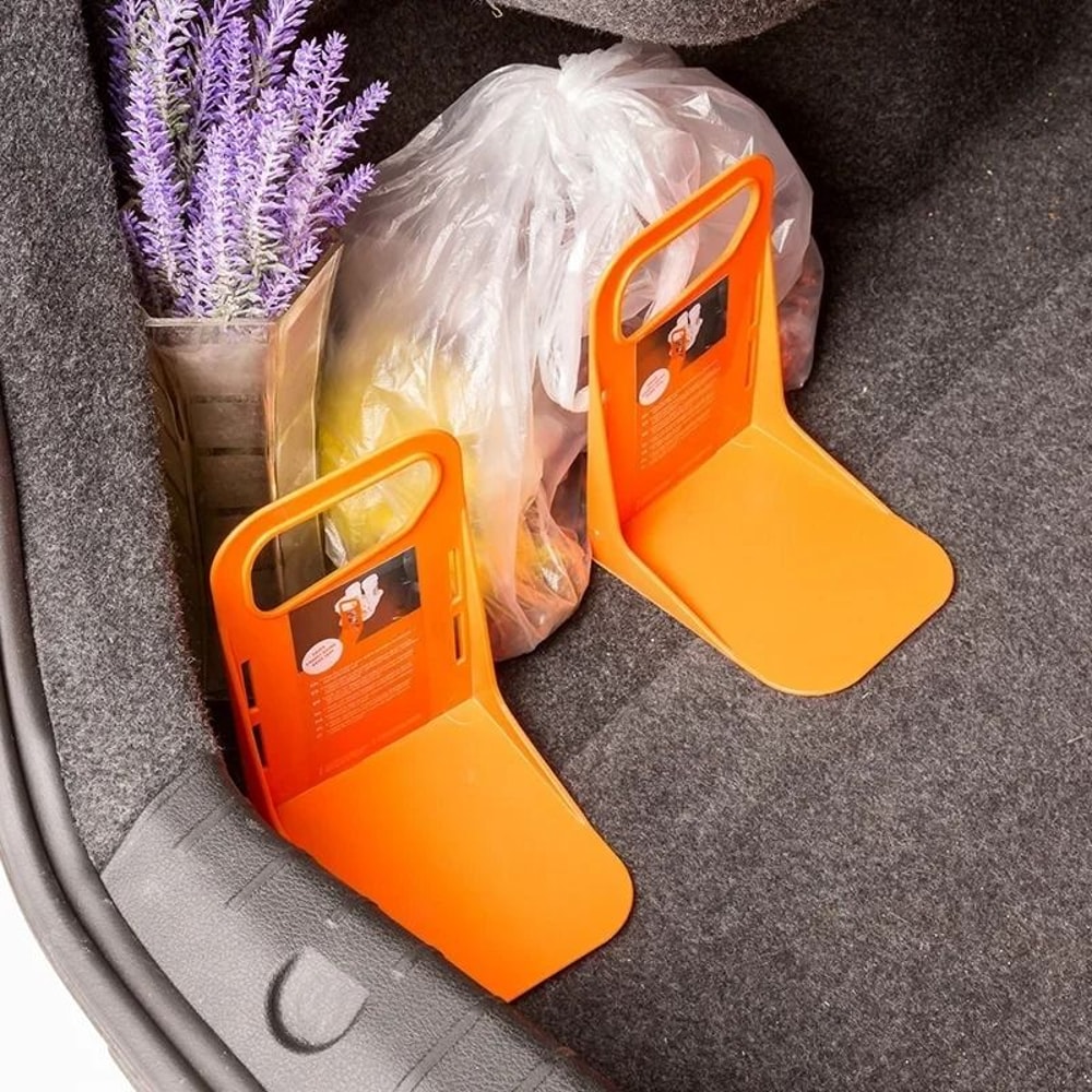 Universal Car Trunk Organizer Set ShockAbsorbing AntiSlip Cargo Barrier 4