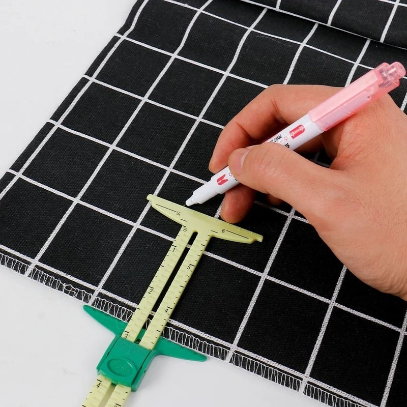 5in1 Precision Sewing Gauge Aluminum Sliding Seam Ruler Quilting Helper 3