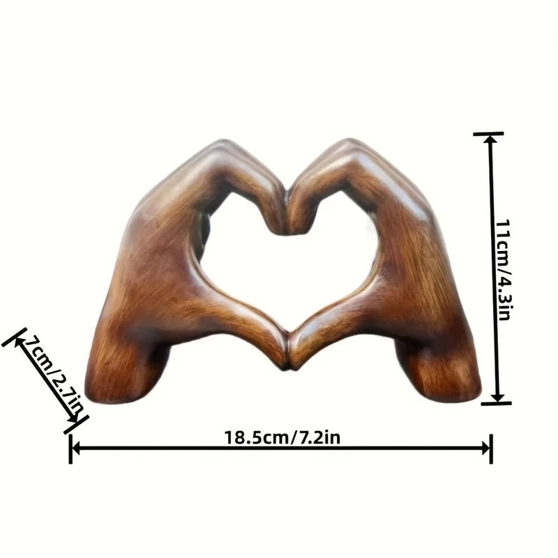 Modern Eternal Heart Sculpture Handcrafted Resin Love Art Statue 3