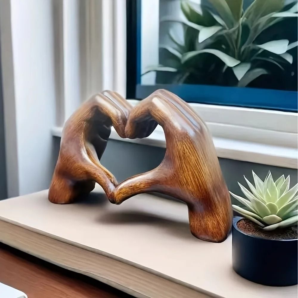 Modern Eternal Heart Sculpture Handcrafted Resin Love Art Statue 5