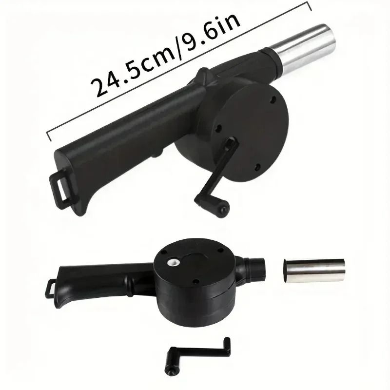Manual HandCrank BBQ Air Blower Portable Fast Fire Starter For Grills Stoves 3