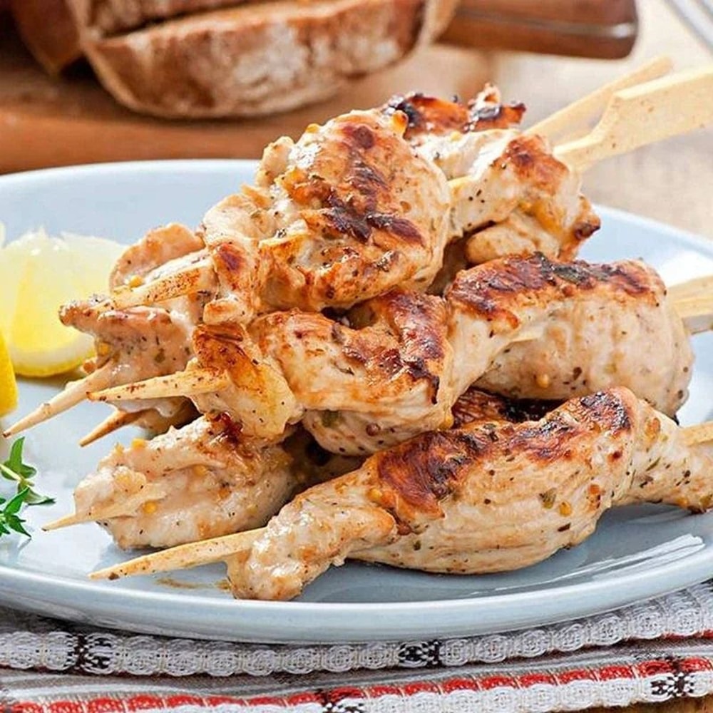 EcoFriendly Bamboo Skewer Set 100Piece MultiLength Barbecue Fruit Forks 6